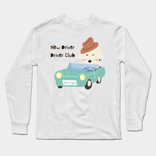 New Driver Driver Club Long Sleeve T-Shirt by PatternbyNOK